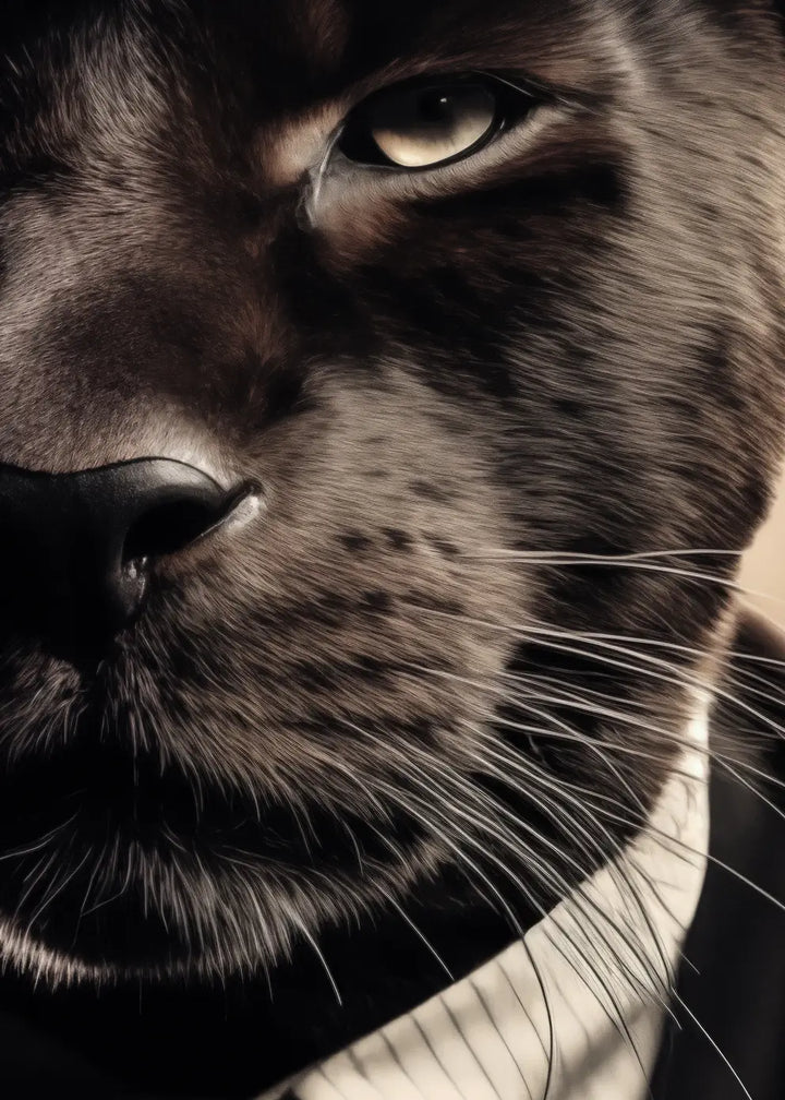 Ljuddämpande tavla - Panther in Suit