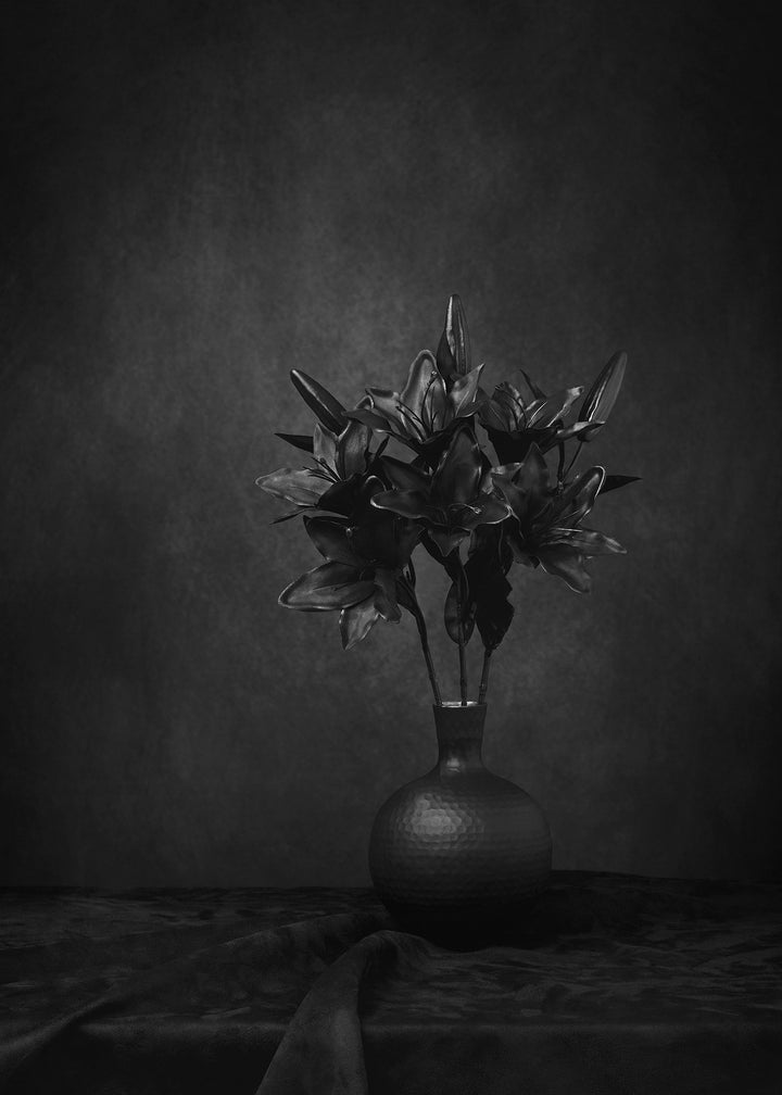 Ljuddämpande tavla - Black Lilies
